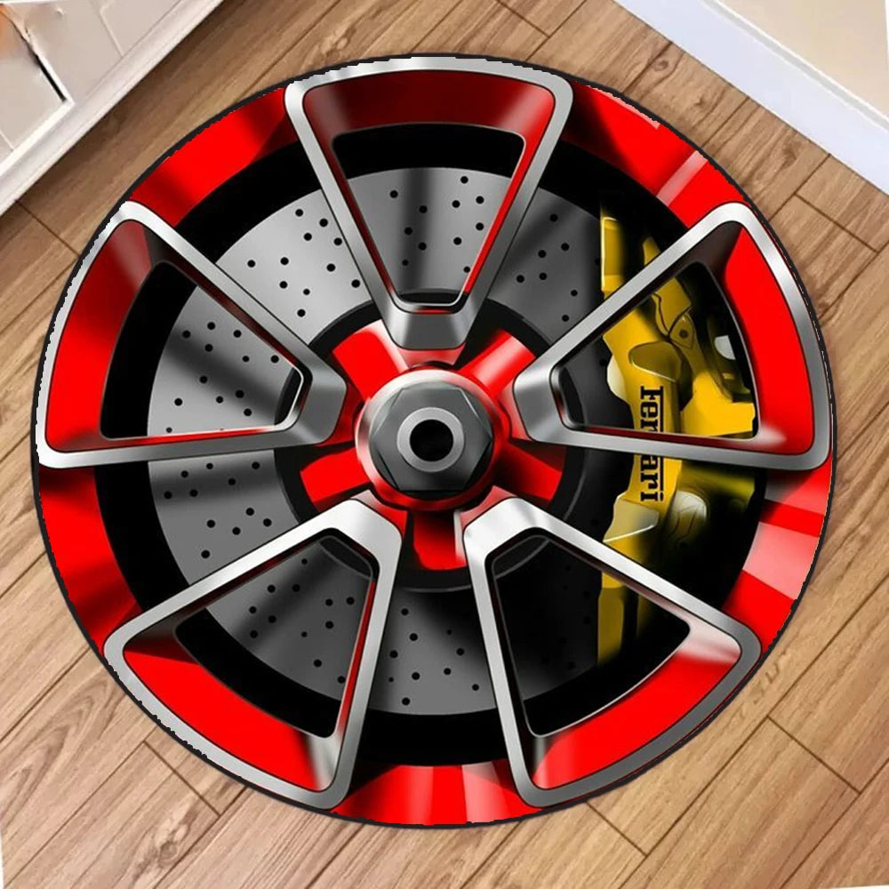 Oz racing / ferrari wheel rug