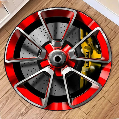 Oz racing / ferrari wheel rug