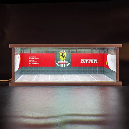 1:64 car garage with leds