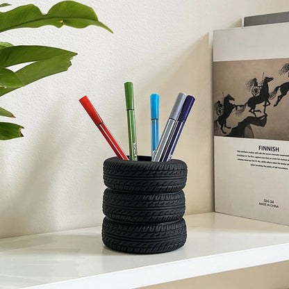 Tire Shaped Pen Holder