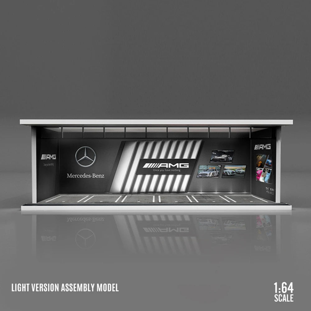 1:64 car garage with leds