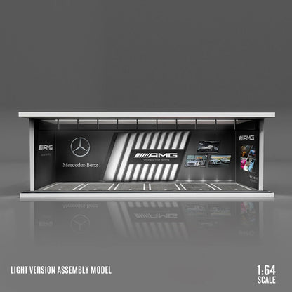 1:64 car garage with leds