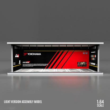 1:64 car garage with leds