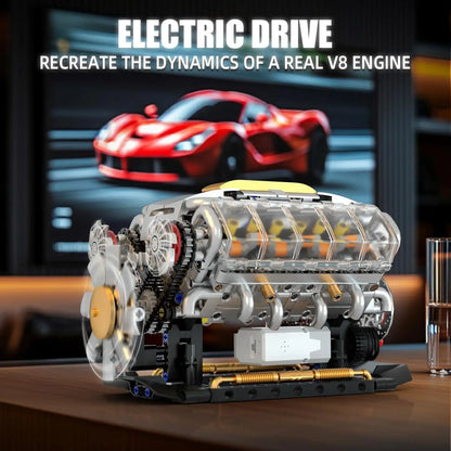 running V8 building block set