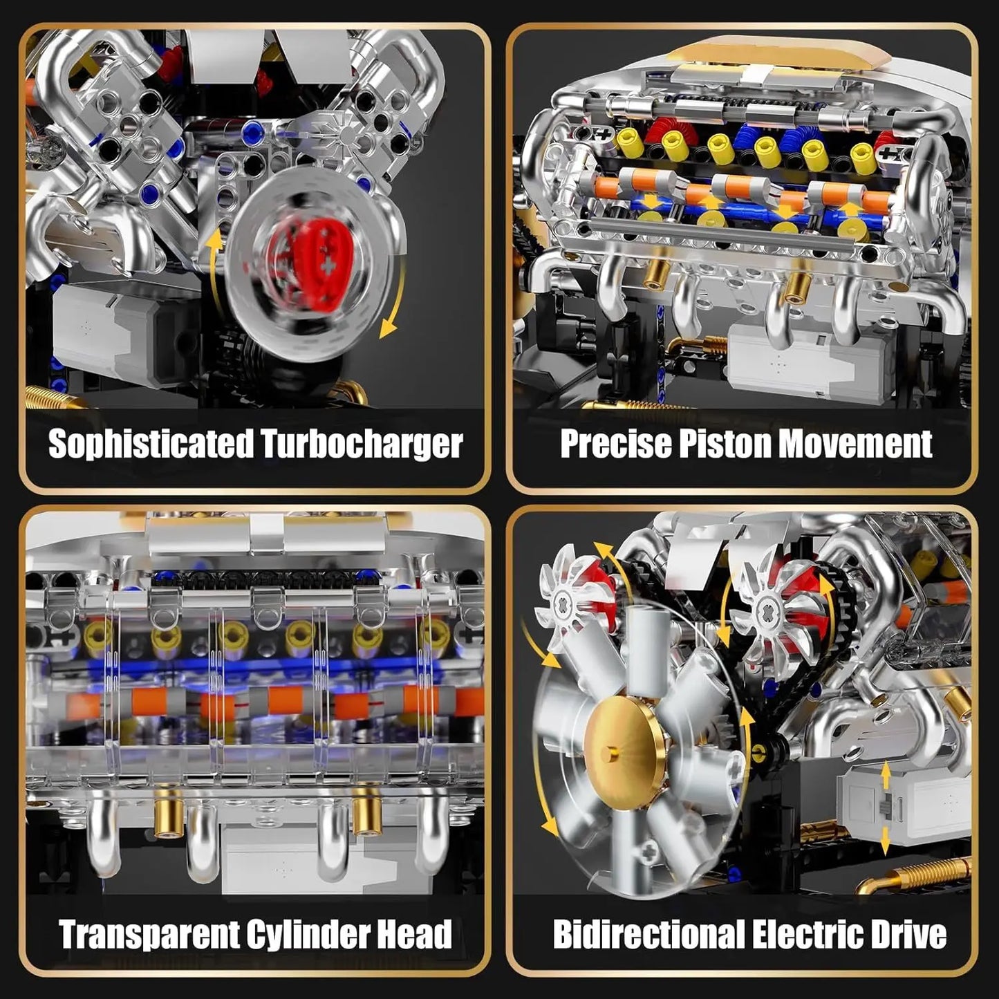 running V8 building block set