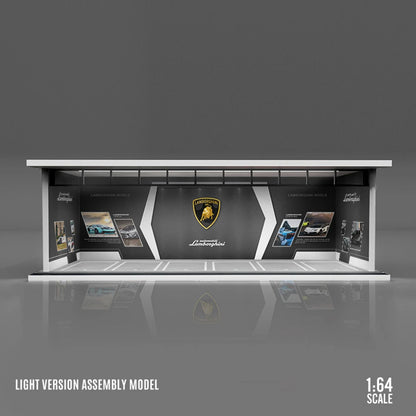 1:64 car garage with leds