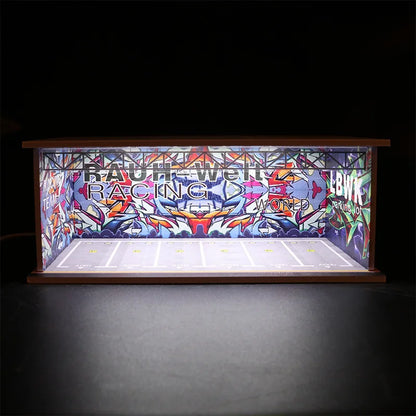 1:64 car garage with leds