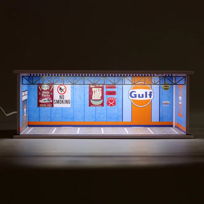 1:64 car garage with leds