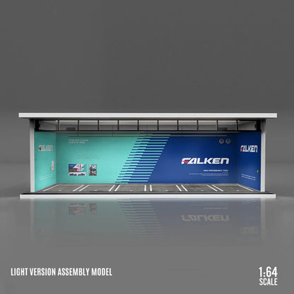 1:64 car garage with leds