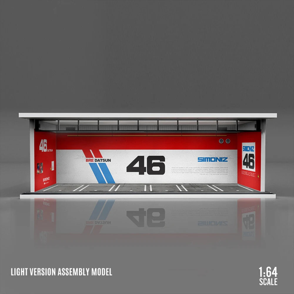 1:64 car garage with leds
