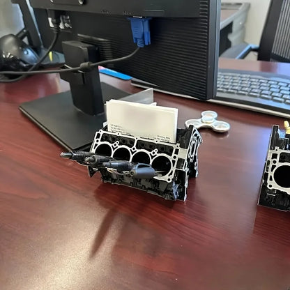 engine block pen holder