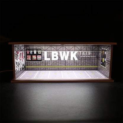 1:64 car garage with leds