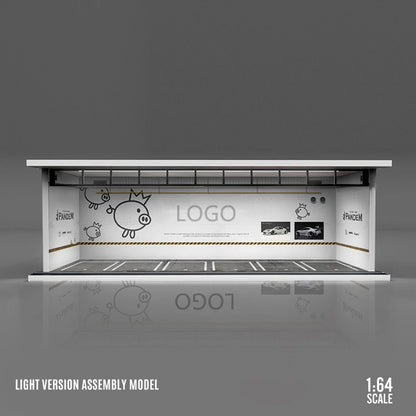 1:64 car garage with leds