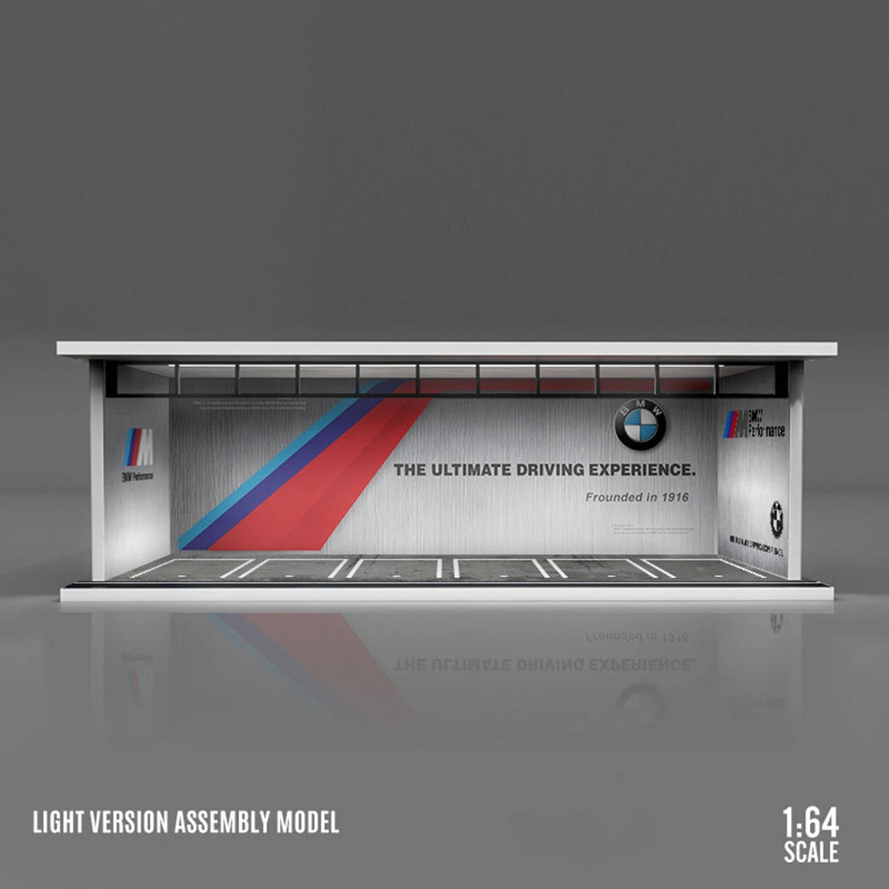 1:64 car garage with leds